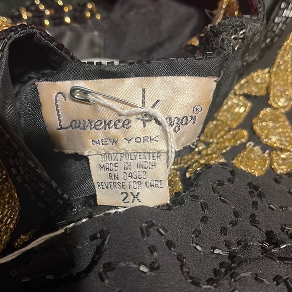485 Laurence Kazar beaded top 2X - Picture 4 of 4